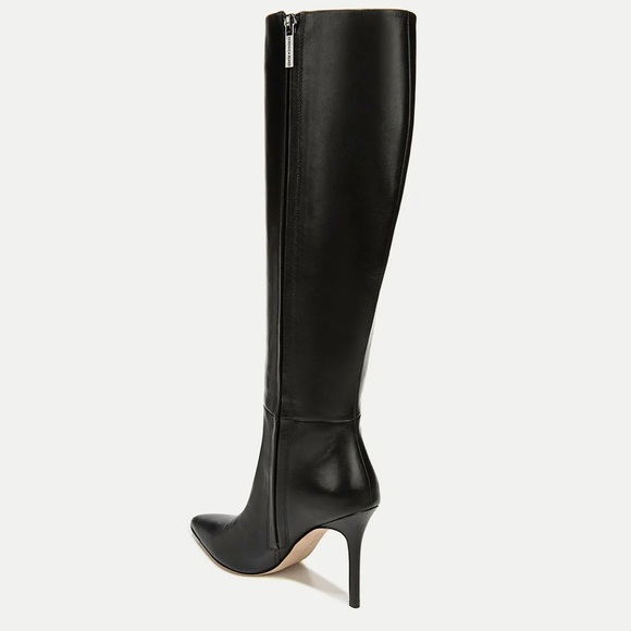 Veronica Beard Lisa Tall Boot Black Leather Stiletto Heeled Boot NWT $695 9.5 - Picture 4 of 16